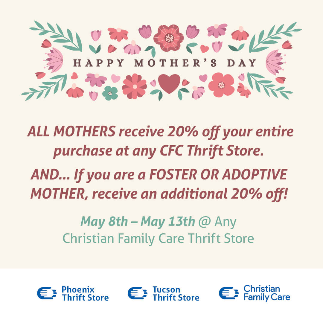 Mother’s Day Discounts at CFC Thrift Stores